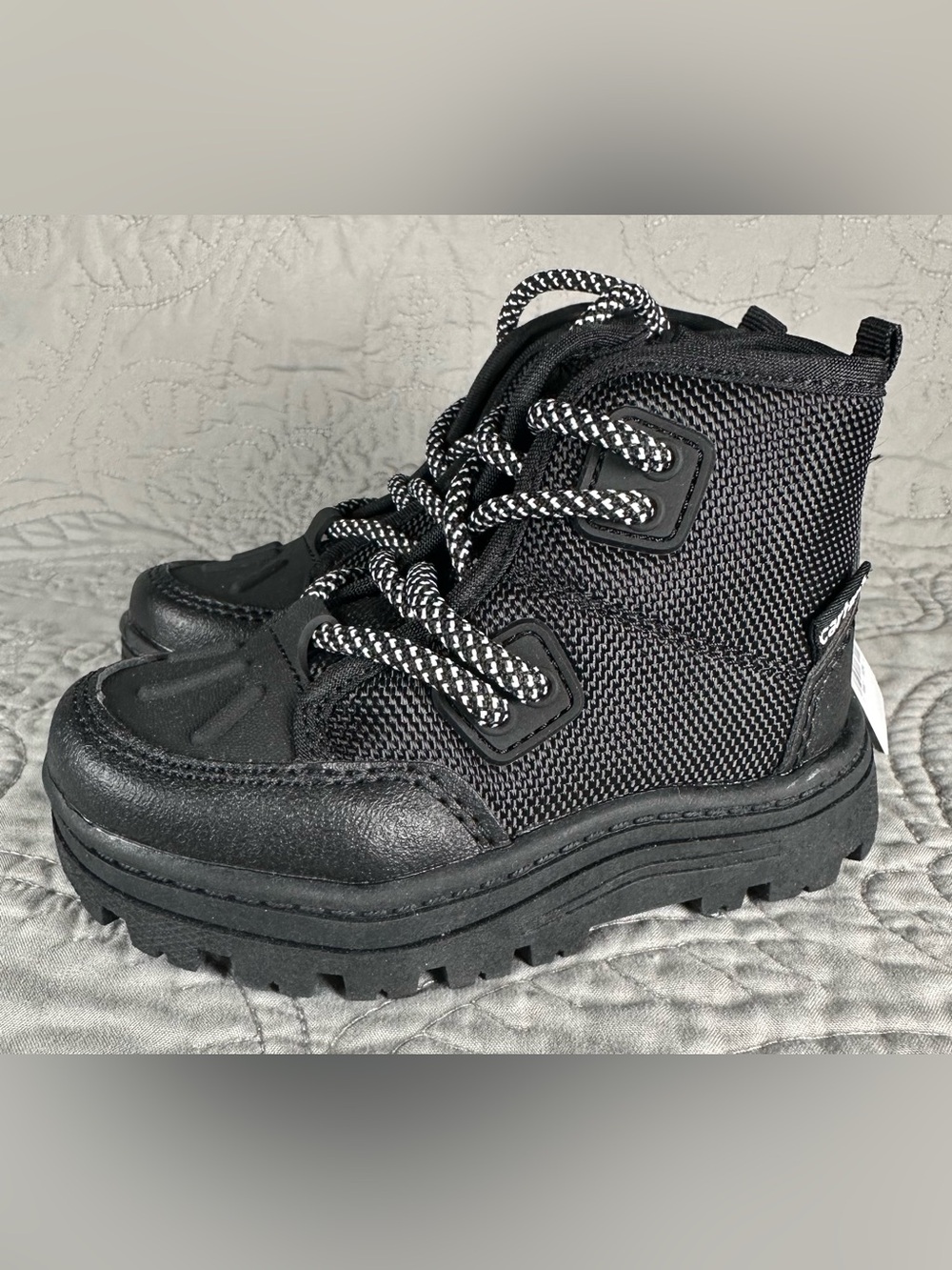 Carter’s Toddler Boys Black Burma Hiking Boots NWT Size Toddler 6